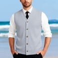 thumbnail image 1 of Gilet en Tricot Classique avec Boutons devant pour Usage Quotidien Décontracté et Professionnel - Gilet en Tricot Sans Manches Élégant pour Garde-Robe Homme, 1 of 7