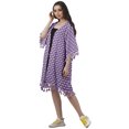 thumbnail image 4 of Moomaya Moss Georgette Printed Shrug Beach Cloth 3/4 Sleeve Cardigans For Women, 4 of 6