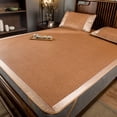 thumbnail image 5 of Tuitoonm Bamboo Mat Bed Summer Sleeping Mat Foldable Rattan Summer Sleeping Mat Cool Mat For Cooler Bed In Home School Dormitories (1.8X2m), 5 of 5