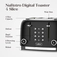thumbnail image 2 of Salton NuRetro Digital 4 Slice Toaster, Midnight Black Model ET2184BK, 2 of 8