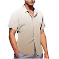thumbnail image 1 of Pisexur T Shirts for Man , Chemise Décontractée pour Hommes, Col Rabattu, Manches Courtes, Boutonnée, Khaki, G, Golf, Hommes, 1 of 7
