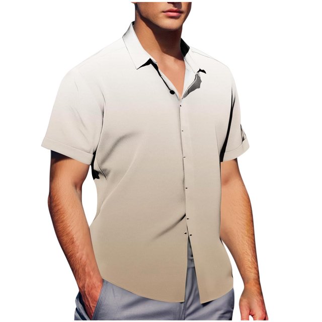 Pisexur T Shirts for Man , Chemise Décontractée pour Hommes, Col Rabattu, Manches Courtes, Boutonnée, Khaki, G, Golf, Hommes