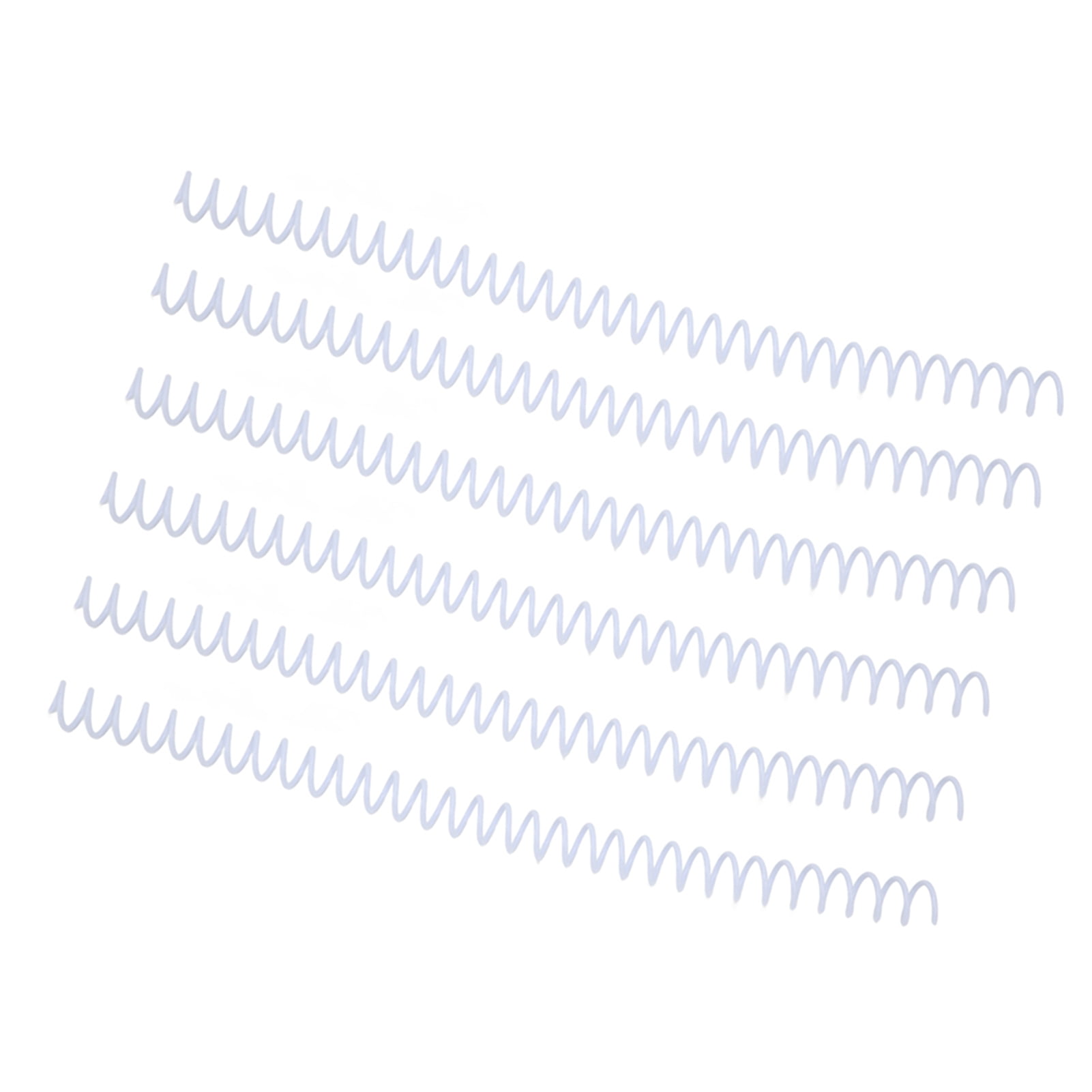 Sheet Binding Comb, 13mm Inner Diameter Spiral Binding Coil Easy Cutting Large Capacity  For Page White