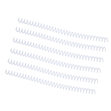 Spiral Binding Coil, Easy Cutting Sheet Binding Comb Plastic 20Pcs  For Page White