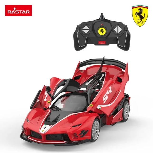 Rastar Ferrari FXX R/C Assembly Model Kit - Red, 1:18 Scale, 84 Pieces, DIY STEM Toy with 2.4GHz Remote Control