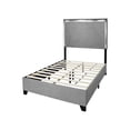 thumbnail image 2 of Aerys Queen Platform Bed with LED Lights, Grey Velvet, 2 of 3
