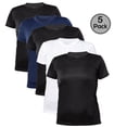 thumbnail image 1 of Blank Activewear Lot de 5 T-Shirts pour Femmes, Tissu de Performance à Séchage Rapide, 1 of 4