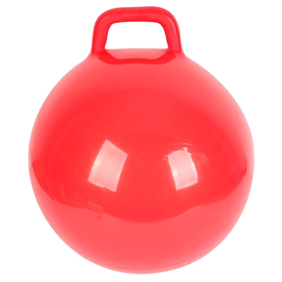 Balle Gonflable Rebondissante de Couleur Unie, Balle Sautante avec Poignée pour Adultes, Exercice, Rouge
