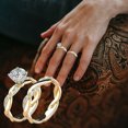 thumbnail image 3 of TopLLC Rings 2PC Bridal Zircon Diamond Elegant Engagement Wedding Set Engagement ring, 3 of 9