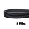 thumbnail image 3 of 125J8 PJ V-Ribbed Belt 8 Ribs 12.5" Length x 0.74" Width x 0.14" Height, EPDM Rubber Poly V Belt, 3 of 5