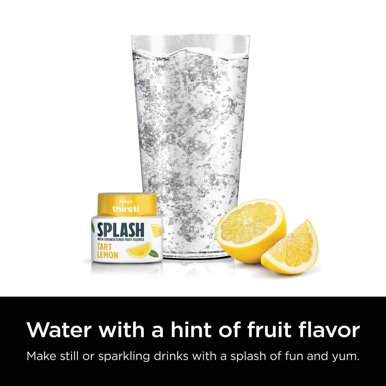Gouttes d’eau aromatisée au citron acidulé Ninja Thirsti SPLASH (non sucrées), WCFLMN6C
