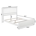 thumbnail image 4 of Mission Lit Plateforme Grand en Bois avec Pied de Lit Assorti, Blanc, 4 of 10