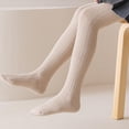 thumbnail image 3 of Girls' Spring Autumn Combed Cotton Leggings - Solid Color, Stretchy Fit - Soft Breathable Material - 0-12 Years Sizes, S-XXXXL - Perfect for Daily Wear, 3 of 6