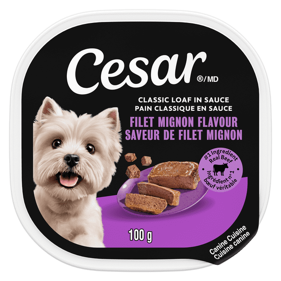 Cesar Classic Loaf in Sauce Filet Mignon Flavour Soft Wet Dog Food