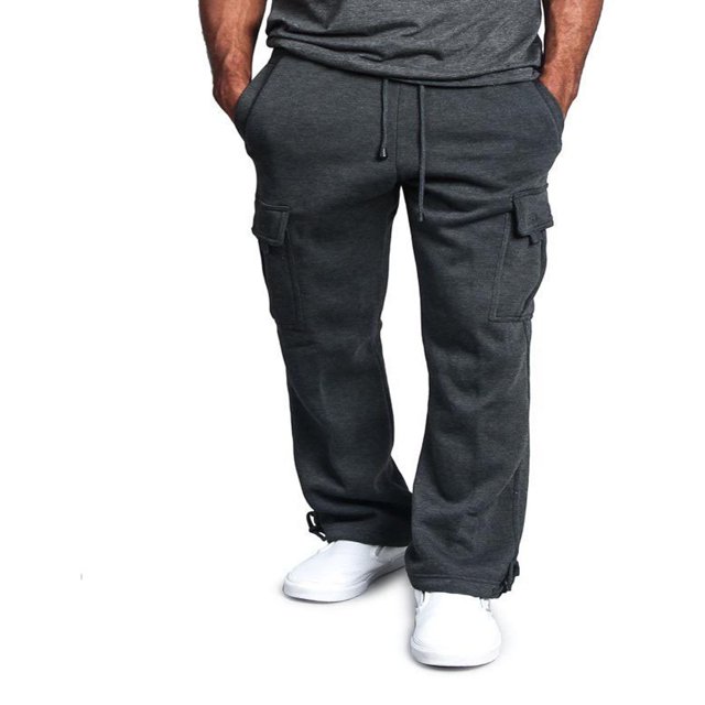 Pantalon de Survêtement Uni pour Homme Style Décontracté Pantalon Cargo