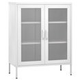 thumbnail image 2 of vidaXL Armoire de Rangement Blanche 80x35x101,5 cm Acier, 2 of 5