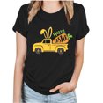 thumbnail image 1 of RKSTN Hauts Grande Taille pour Femmes Mode Été 2024 Col Rond Manches Courtes T-shirt Décontracté Ample Imprimé Graphique Voiture de Pâques, 1 of 4