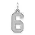 thumbnail image 1 of Pendentif Breloque en Argent Sterling 925 Numéro 6, 1 of 6