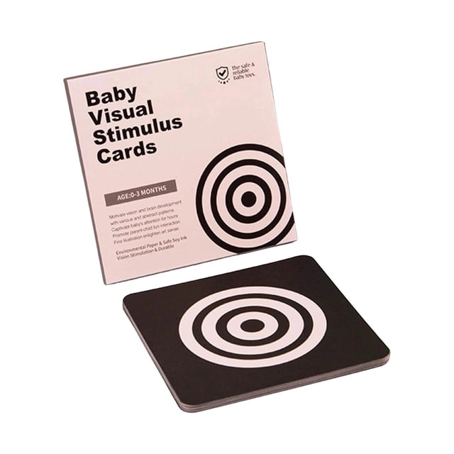 Clearance,Early Education Visual Card 0-3 Months Baby Tracking Card Early Education Cards