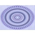 thumbnail image 1 of Ahgly Company Machine Washable Indoor Rectangle Transitional Medium Slate Blue Area Rugs, 2' x 5', 1 of 7