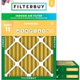 thumbnail image 1 of Filterbuy 16x18x2 MERV 11 (MPR 1200) Allergen Defense, Pleated HVAC AC Furnace Air Filters (3-Pack), 1 of 8