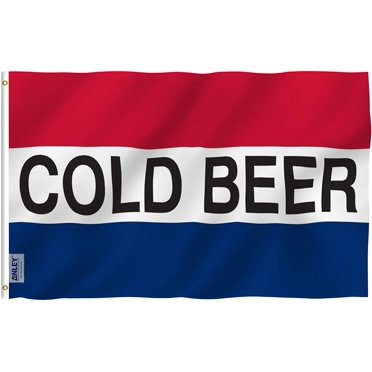 ANLEY Fly Breeze Drapeau de Bière Froide 3 X 5 Pieds - Drapeaux de Bière Publicitaires en Polyester