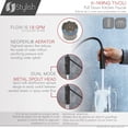 thumbnail image 3 of Stylish One-Handle Matte Black & Brushed Gold Pull Down Kitchen Faucet Height 16¾" K-149NG, 3 of 14