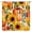 Orange Jaune Vert, variante sur Rideau de Douche Citrouille d'Automne pour VR Action de Grâce Récolte Aquarelle Feuilles de Citrouille Rustique Festival d'Automne Orange Rouge Bleu Petit Kiosque Déco de Salle de Bain Rideau avec Crochets,36 Pouces L X 70 Pouces H
