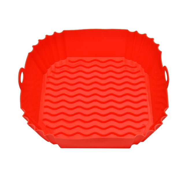 SXcggal Square Air Fryer Silicone Baking Tray Square Air Fryer Silicone Multi Color Durable Multifunctional Healthy Unbreakable Kitchenware
