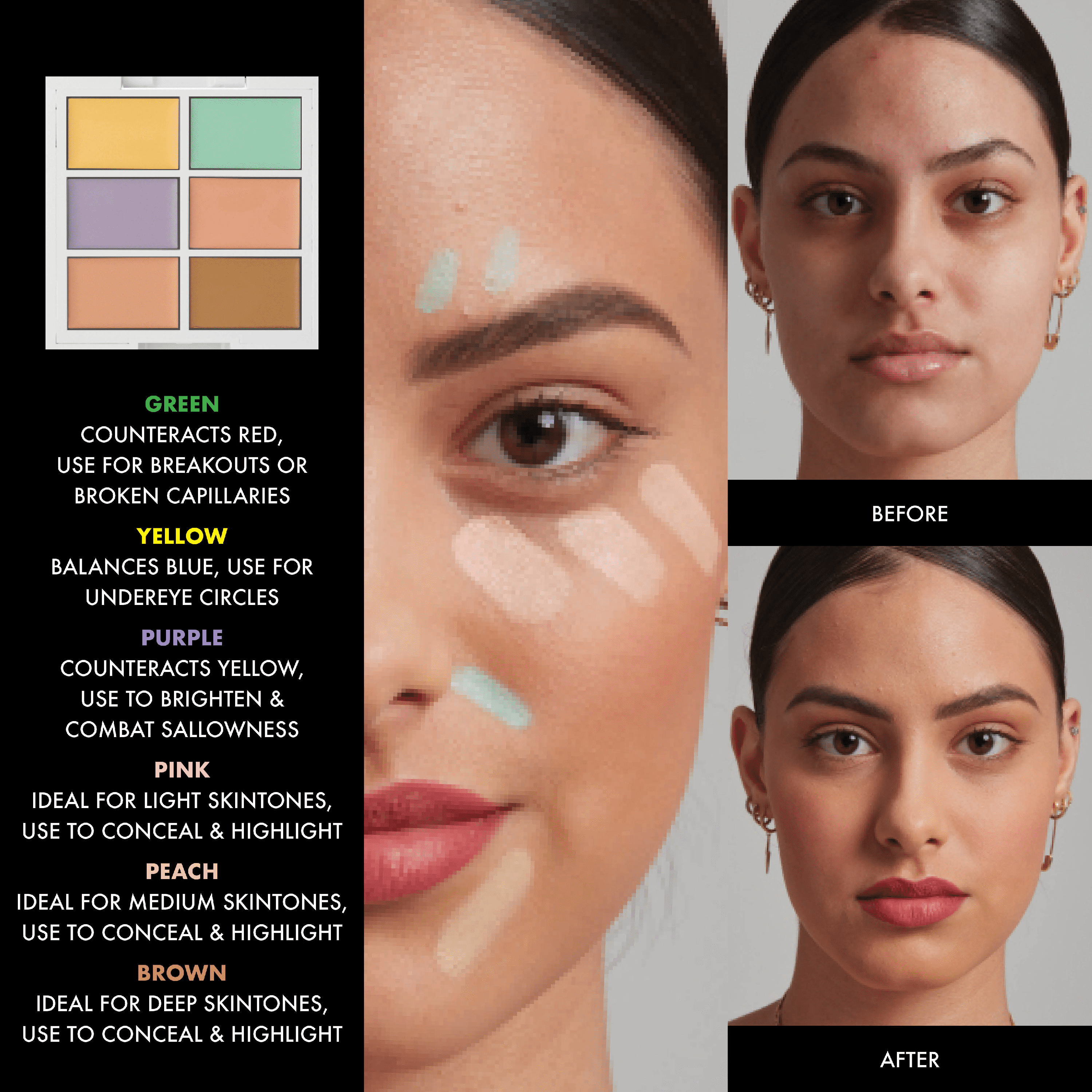 NYX Professional Makeup Palette Correction de teint, Makeup Palette, 9g