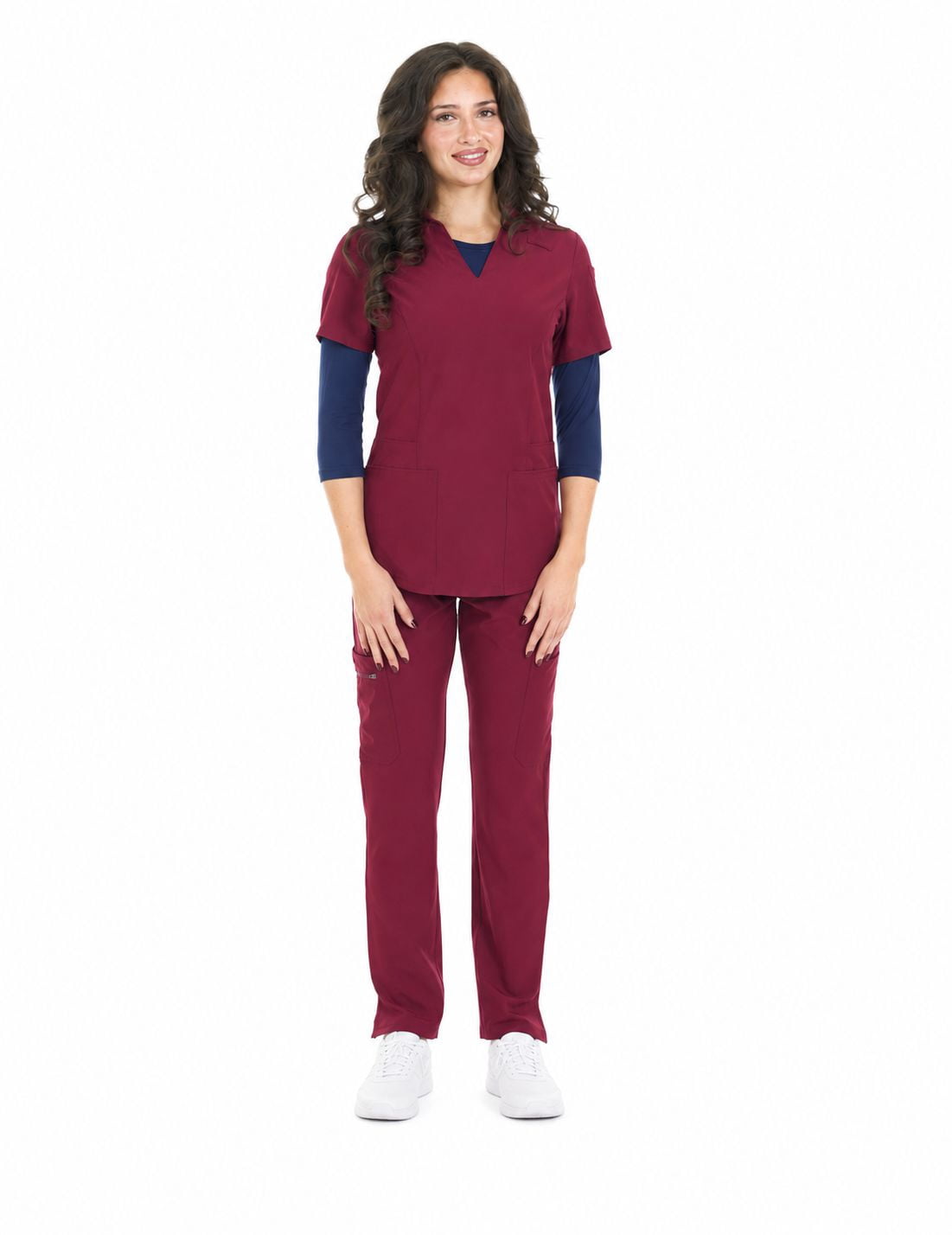 Zinnia pantalon de scrub cargo à taille en tricot