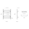 thumbnail image 5 of Sierra Towel Warmer, Polished, Dual Connection, 8 Bars, 5 of 5