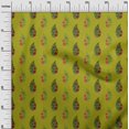 thumbnail image 2 of oneOone Polyester Lycra Fabric Leaves & Floral Block Print Fabric By The Yard 56 Inch Wide, 2 of 4