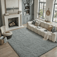thumbnail image 3 of BERTHMEER 5'x7' Shag Area Rugs for Living Room Bedroom Dorm Office Modern Contemporary Plush Soft Solid Carpets Indoor Fuzzy Fluffy Washable Rugs, Light Gray, 3 of 4