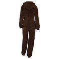 thumbnail image 4 of Combinaison en Peluche pour Femmes Pyjama d'Hiver à Fermeture Éclair Col Montant Chandails à Capuchon Chauds, 4 of 4