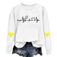 thumbnail image 4 of Timegard Crewneck Sweatshirt for Women Drop Shoulder Pullover Print Fall Winter Casual Loose Comfy Tops, 4 of 4
