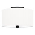 thumbnail image 1 of Henn&Hart 12" Matte Black Metal/Fabric Semi Flush Mount, 1 of 7