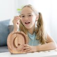 thumbnail image 3 of XZNGL Personalized Wooden Name Money Box Wooden Deposit Box Twenty Six English Letters, 3 of 6