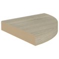 thumbnail image 2 of vidaXL Floating Corner Shelves 2 pcs Oak 25x25x3.8 cm MDF, 2 of 5