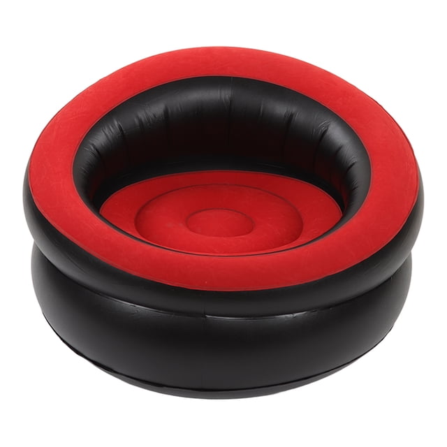 Canapé Gonflable, Fauteuil Sofa Gonflable en PVC à Gonflage Rapide Écologique pour Salon Rouge, Gris