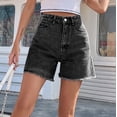 thumbnail image 4 of JMYHOAM Jeans Short en Jean pour Femmes Shorts Décontractés Mo Taille Haute, 4 of 6