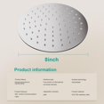 thumbnail image 2 of Rain Shower Head Round Shower Head High Flow Stainless Steel Rainfall Shower Head High Pressure Design (BChrome ), 2 of 6