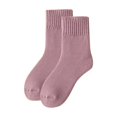thumbnail image 2 of Ohufall Men's And Women's Winter Socks Are Comfortable Breathable Knitted Drawstring Mid Tube Socks, 2 of 4