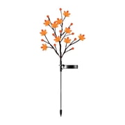 YIMWNYI Solar Outdoor Lights, Maple Leaf and Pumpkin Garden Lights, Thanksgiving Fall Decoration with Ground Stake, Solar Powered LED Garden Lamps for Yard and Patio