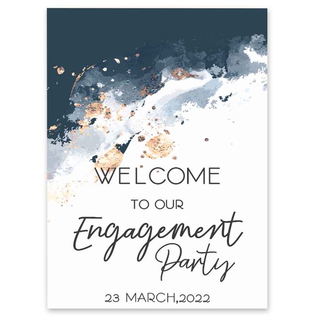 Darling Souvenir MADE WITH LOVE CustomWelcomeSignTextureWelcomeTo Our Engagement Poster For Easel Party Collection- 18x 12