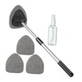 thumbnail image 4 of jinwen Auto Windshield Cleaning Tool Telescopic Handle with 3 Microfiber Pads Reusable for RV SUV Truck Aluminum Rod Multifunctional Grey Pads, 4 of 9