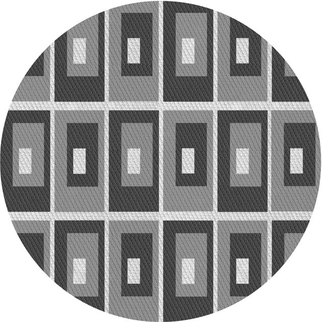 Ahgly Company Tapis d'Intérieur Ronds Transitionnels Noirs Lavables à la Machine, 5 Pieds Rond