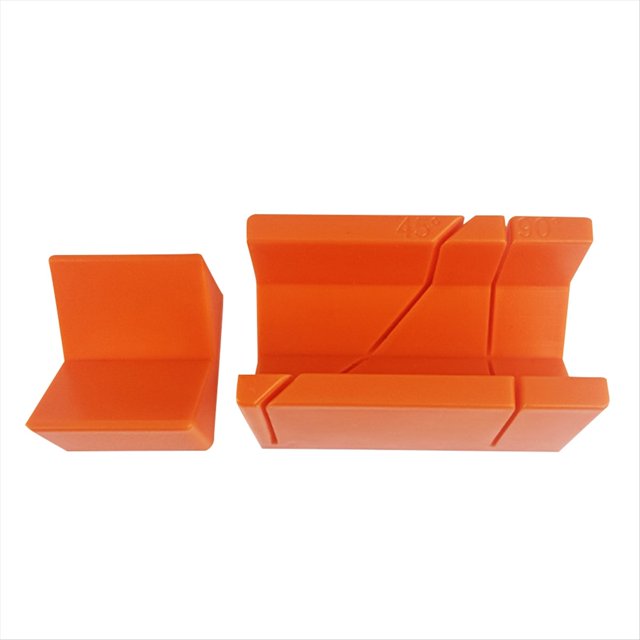 Miter Saw Box 45/90 Degree Miter Box Multi-Function Angle Slot Types Saw Box Precise Preset Cutting Box for Woodworking,1xMiter Saw Box