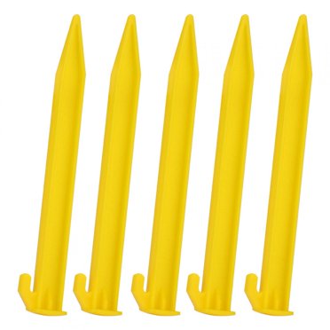 Qiilu 5PCS Lightweight Nylon Peg Ground Nails Screw Nail Stakes for Frozen Soil Ice Surface, Outdoor Screw Nail, Camping Screw Stakes