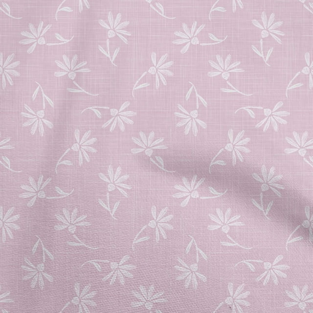 oneOone Georgette Viscose Rose Pink Fabric Asian Block Fabric For Sewing Printed Craft Fabric By The Yard 42 Inch Wide